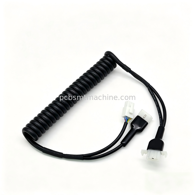 Panasonic NPM V3 16 Nozzle Head Coiled Spring Retractable Signal Wire Assembly with Multi-Branch Design and Shielded Wire