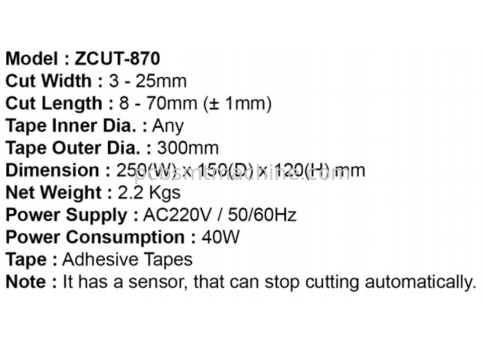 Type du carrousel ZCUT-870 machine automatique de distributeur de bande de 220V pour la largeur de bande de 3mm-25mm