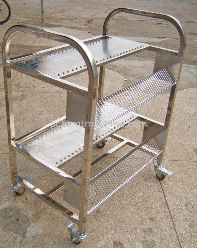 Charrette d'alimentation en acier inoxydable durable Siemens Série D Avec 2 couches et 25 fentes d'alimentation Capacité de stockage par couche